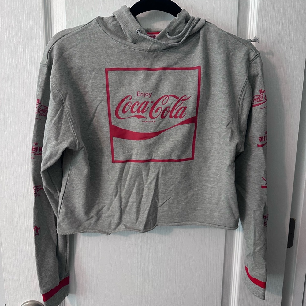 Coca-Cola Gray Hoodie with Red Details